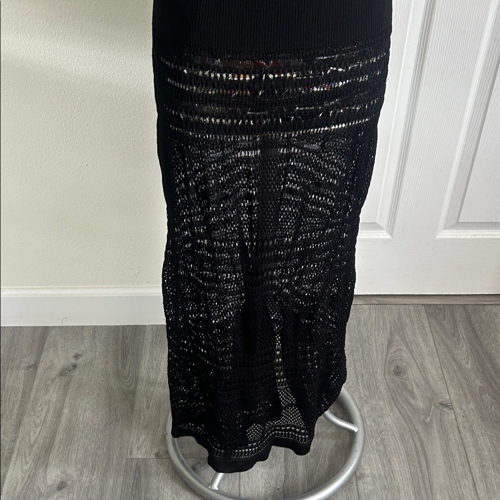 Zac Posen Black Crochet Maxi Dress - Picture 7 of 10
